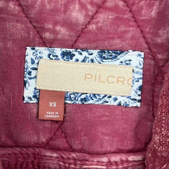 Anthropologie Pilcro The Fielder Quilted Shacket Jacket Brick Red Women's XS - Picture 9 of 9